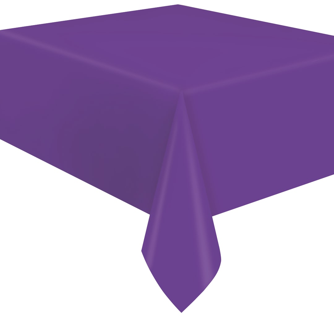 Neon Purple Solid Flannel-Backed Vinyl Table Cover, 54" x 108"