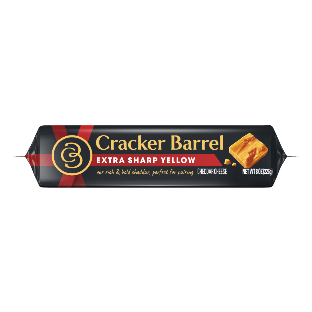 Cracker Barrel Extra Sharp Yellow Cheddar Cheese, 8 oz Block