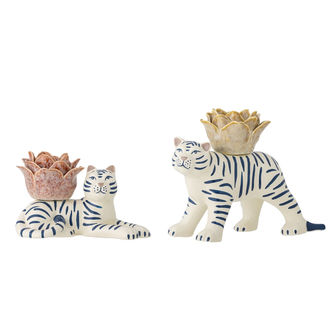 82062386 - Rory Candle Holder, Multi, Stoneware STOCK: 173