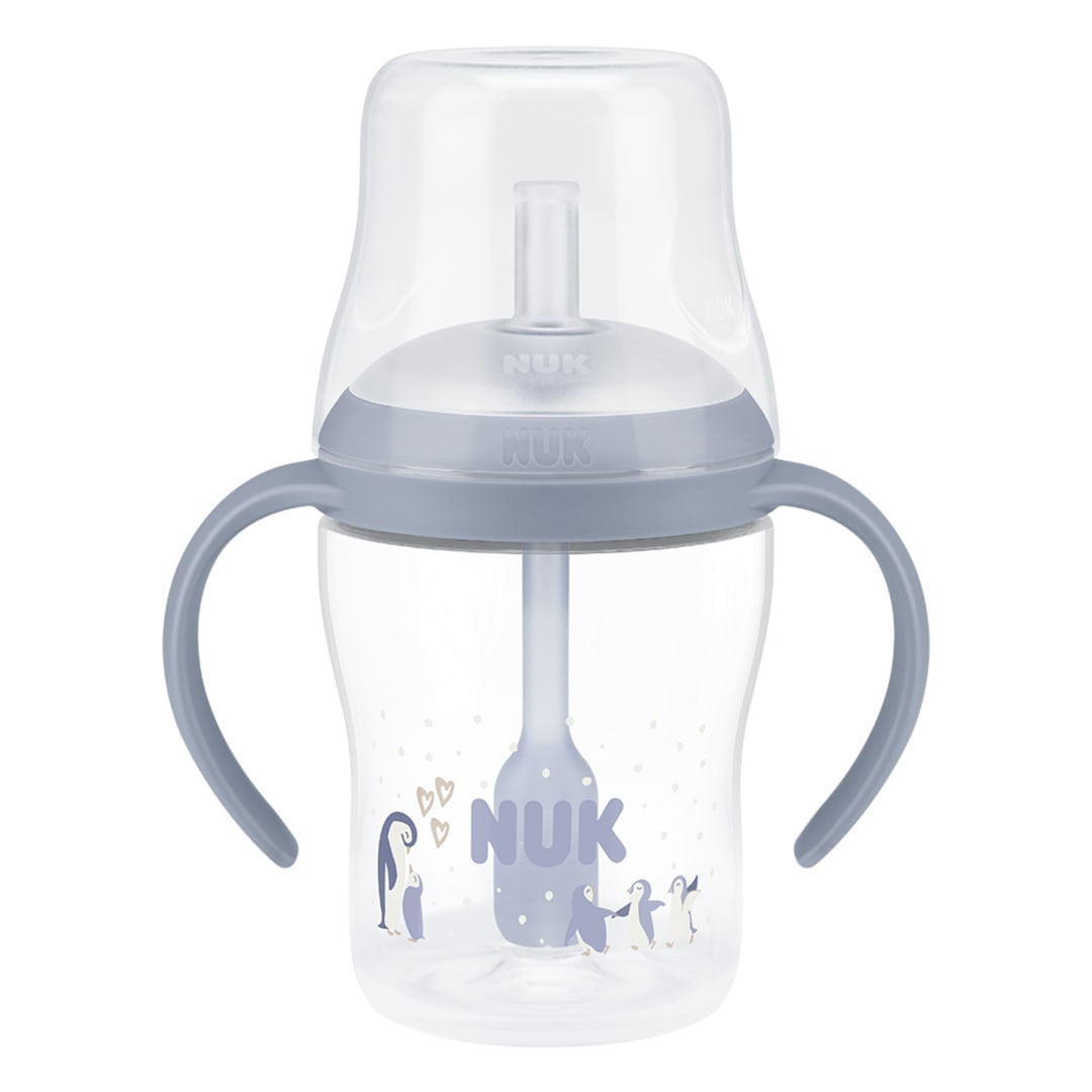 NUK PM 150ML PP LBTL STRAW CL2 PENGU 1/B