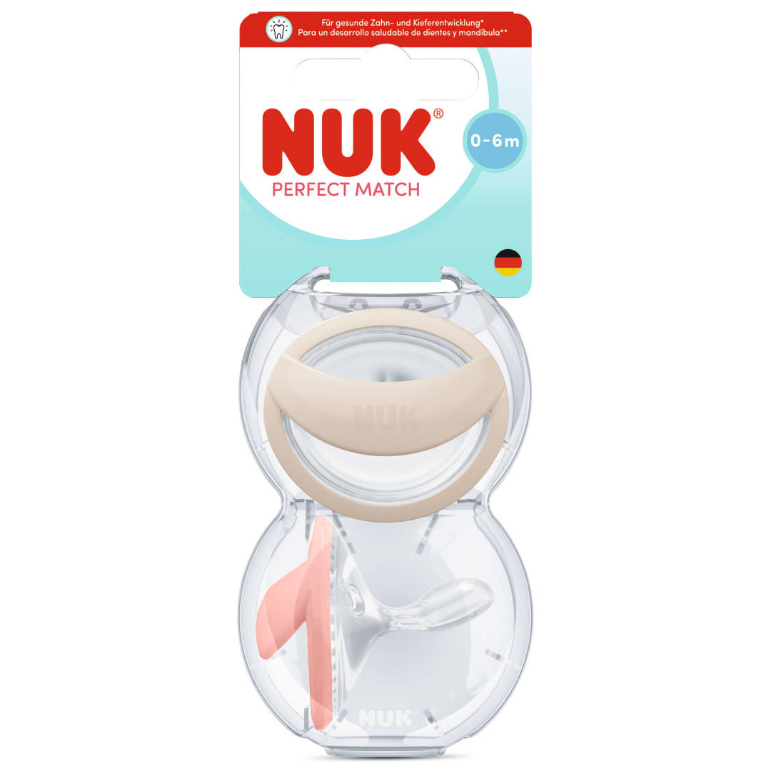 NUK PM PACI SI1 CL1 BEIGE/RED 2/BOX