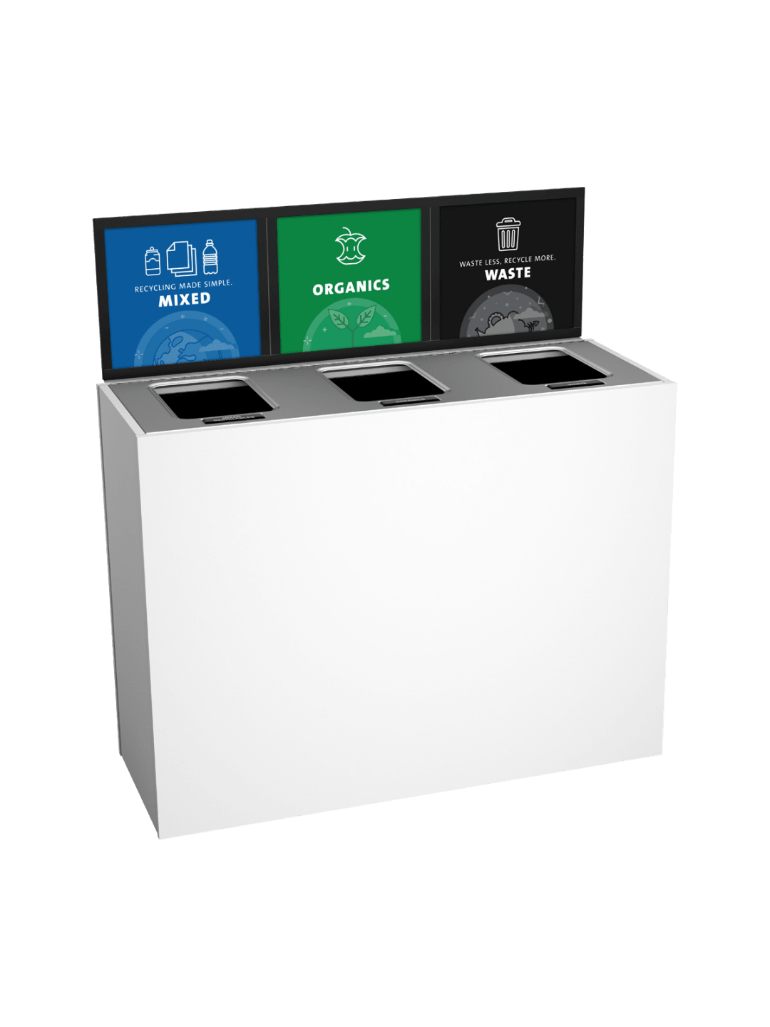  ARISTATA - Triple - Kit - Mixed Recyclables-Organics-Waste - Full-Full-Full - Glacier
