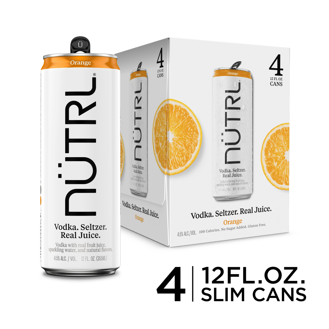 Nutrl Orange Vodka 4 Pack 12 fl oz Cans