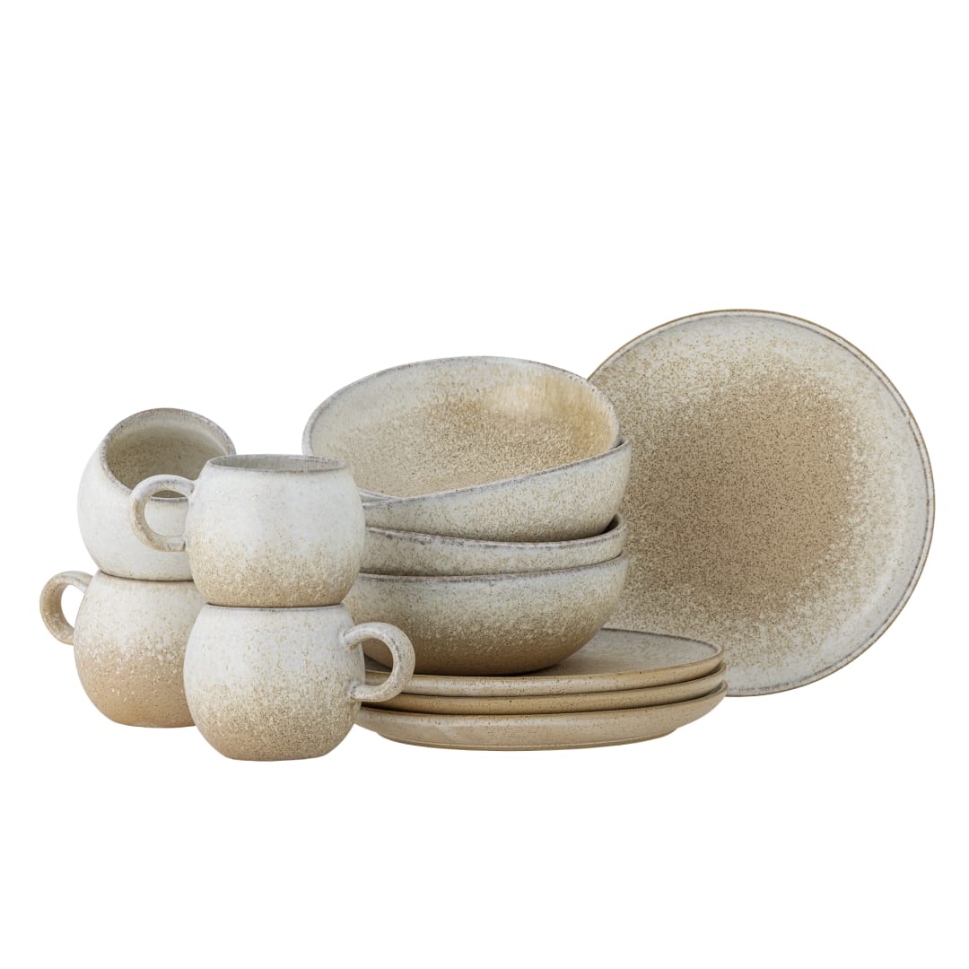 82060941 - Paula Breakfast Set, Nature, Stoneware STOCK: 300