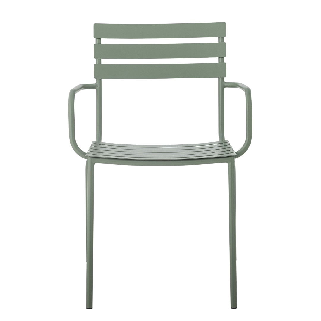 82054096 - Monsi Dining Chair, Green, Galvanized Metal STOCK: 27