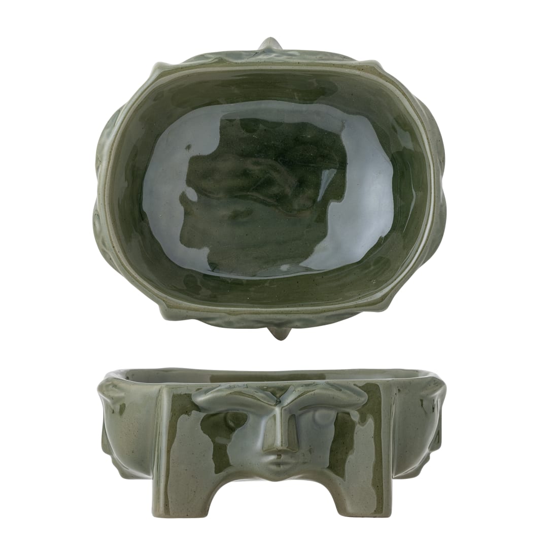 82062804 - Amilia Bowl, Green, Stoneware STOCK: 300