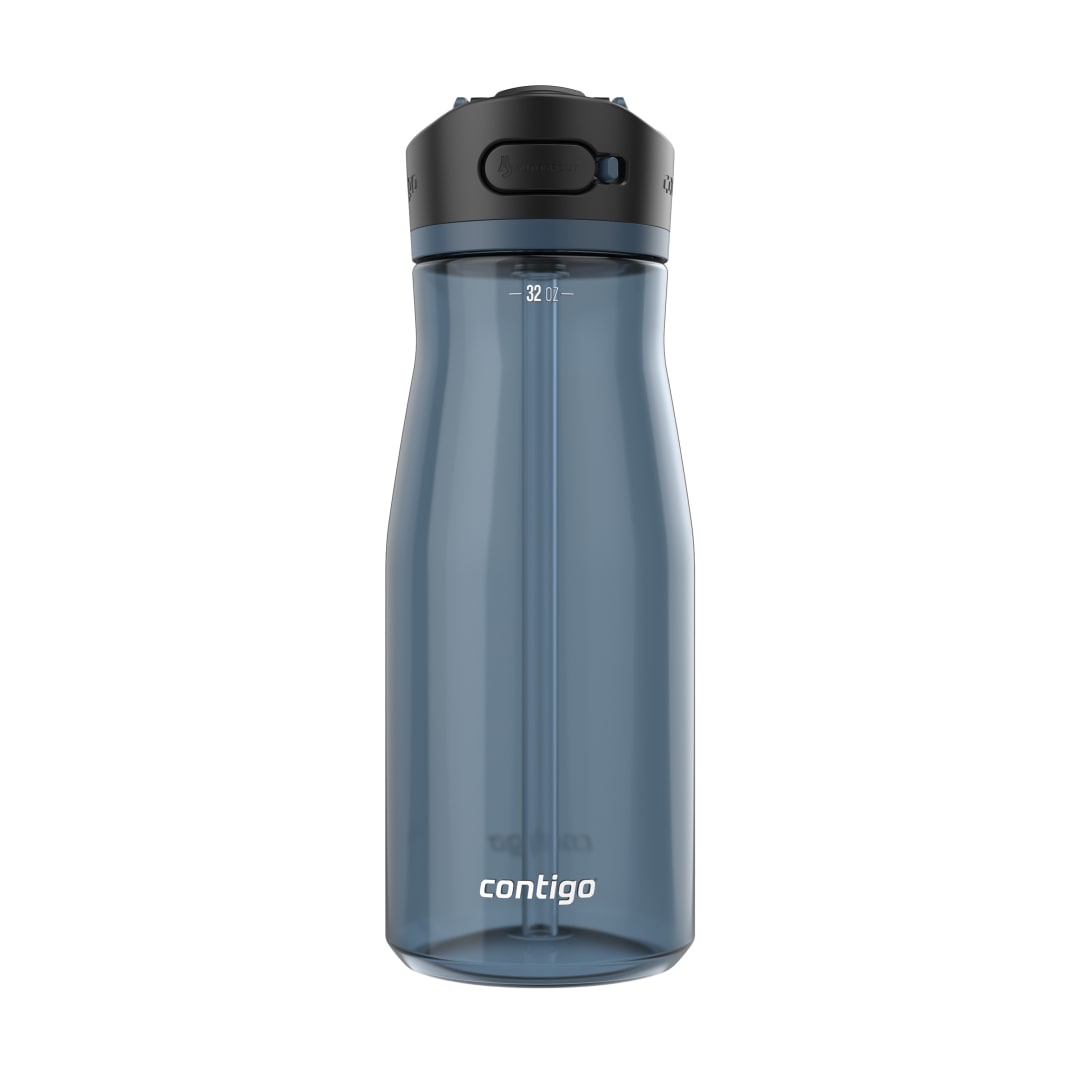 Contigo® Botella de Agua Ashland 2.0, con Tapa AUTOSPOUT®, a Prueba de Derrames, Plástico Libre de BPA, 32 oz, Azul Gloss