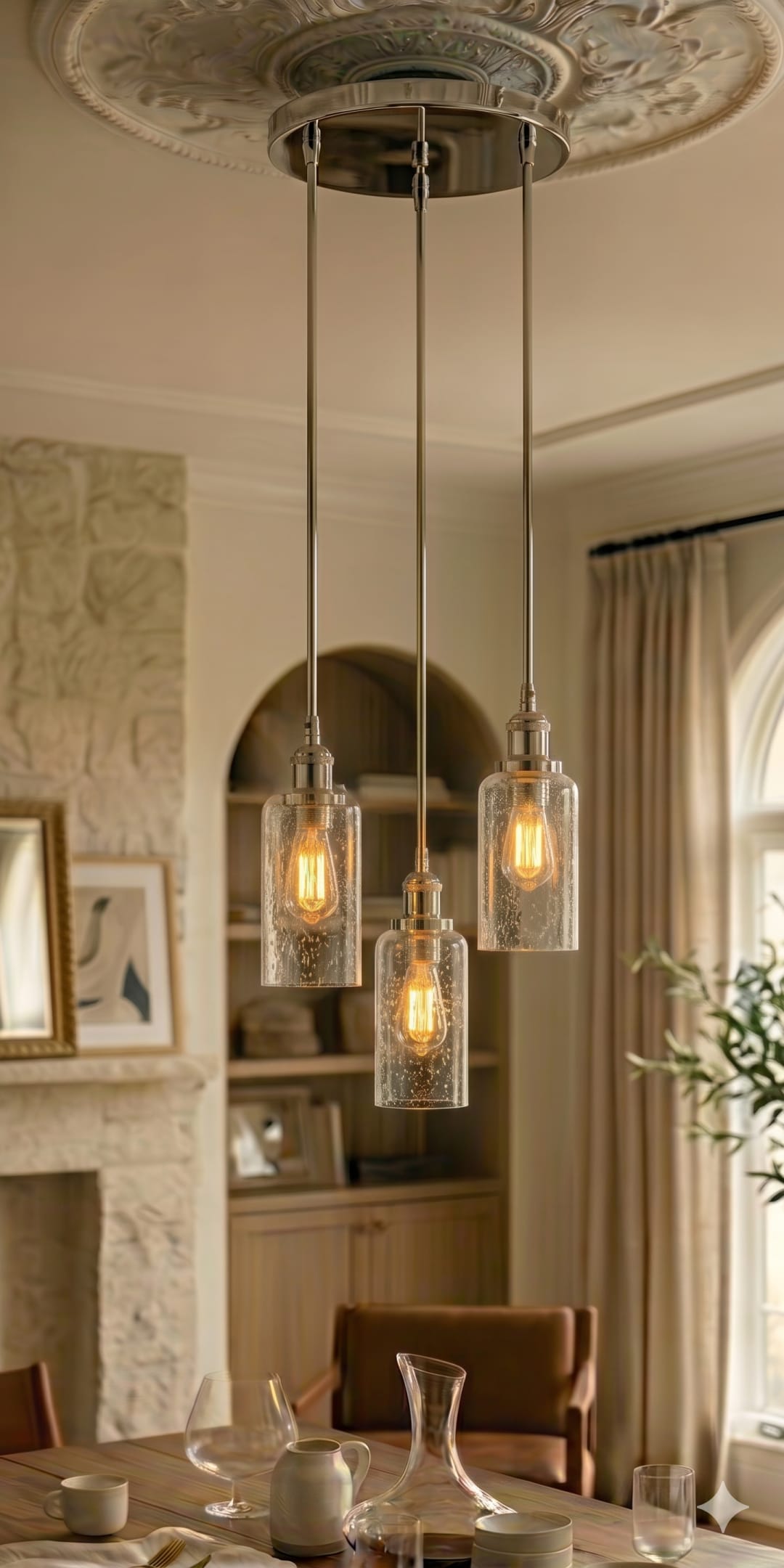 Glory Point - Polished Nickel - Multi Pendant
