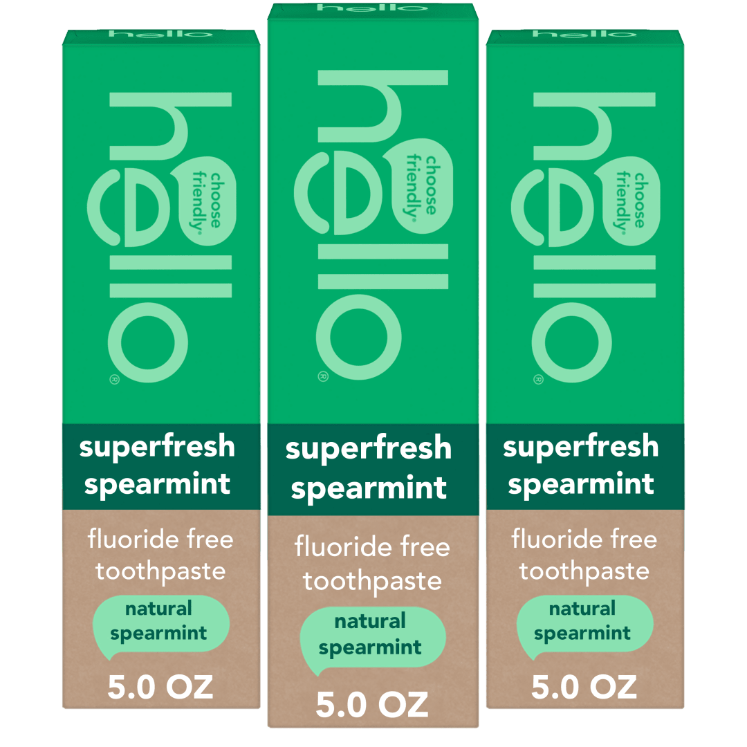 hello Superfresh Fluoride Free Toothpaste for Bad Breath, Natural Spearmint, 5 Oz