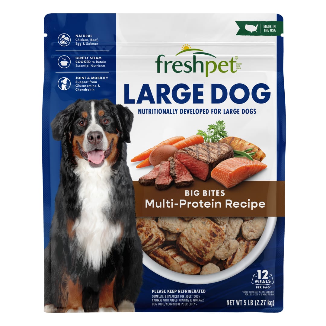 Freshpet Healthy & Natural Large Dogs/Breeds Dog Food, Fresh Multi Protein Recipe, 5lb