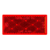 Grote Reflector Red Rectangular Stick-On