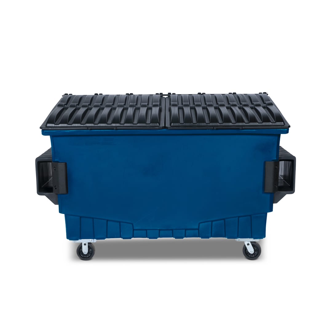 2 Cubic Yard 1000 lbs. Capacity Front Load Container - Waste Blue