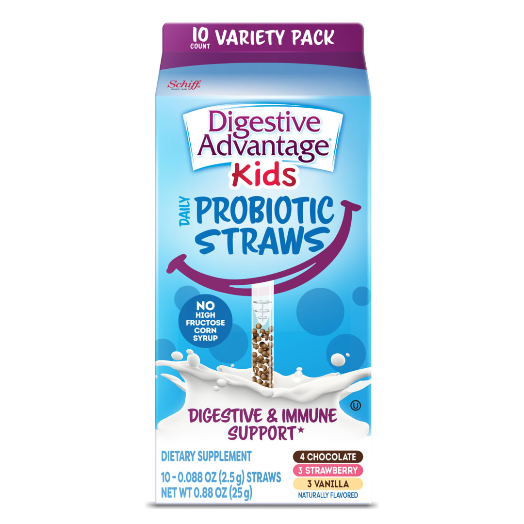 DIGESTIVE ADVANTAGE® Kids Daily Probiotic Straws - Variety Pack 12/10 ct.