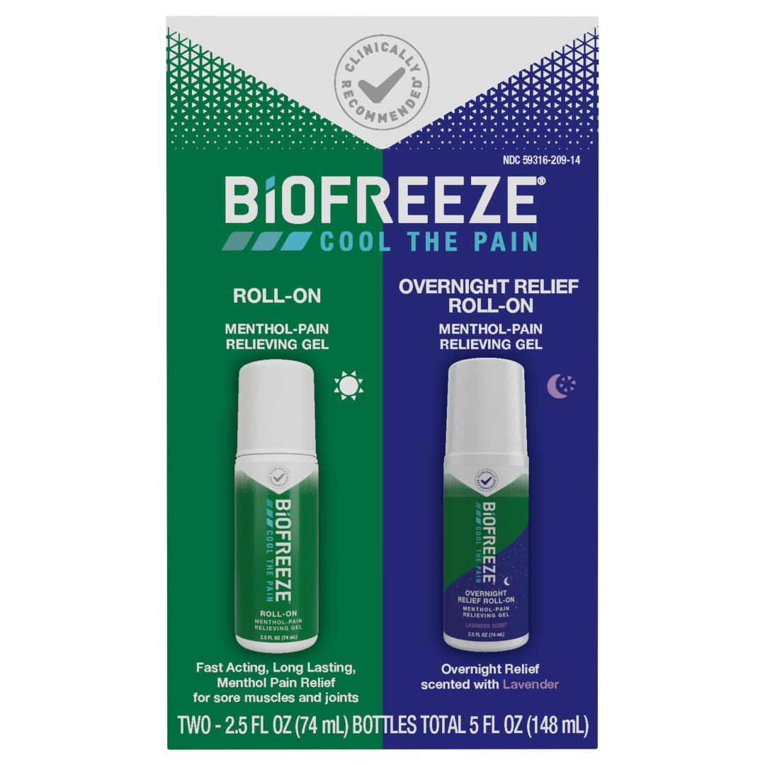 BIOFREEZE™ Roll-On - Day/Overnight Combo Pack 12/(2x2.5) oz.