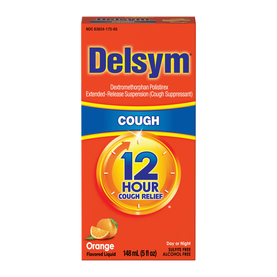 DELSYM® Adult Liquid - Orange 12/5 oz. (w/ Dosage Cup)
