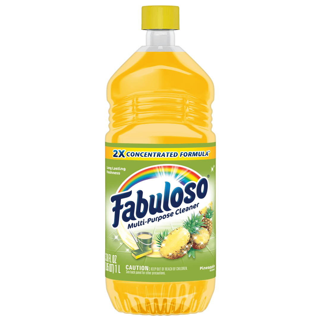 Fabuloso Multi-Purpose Cleaner, 2X Concentrated Formula, Floor Cleaner, Pineapple Scent, 33.8 fl oz
