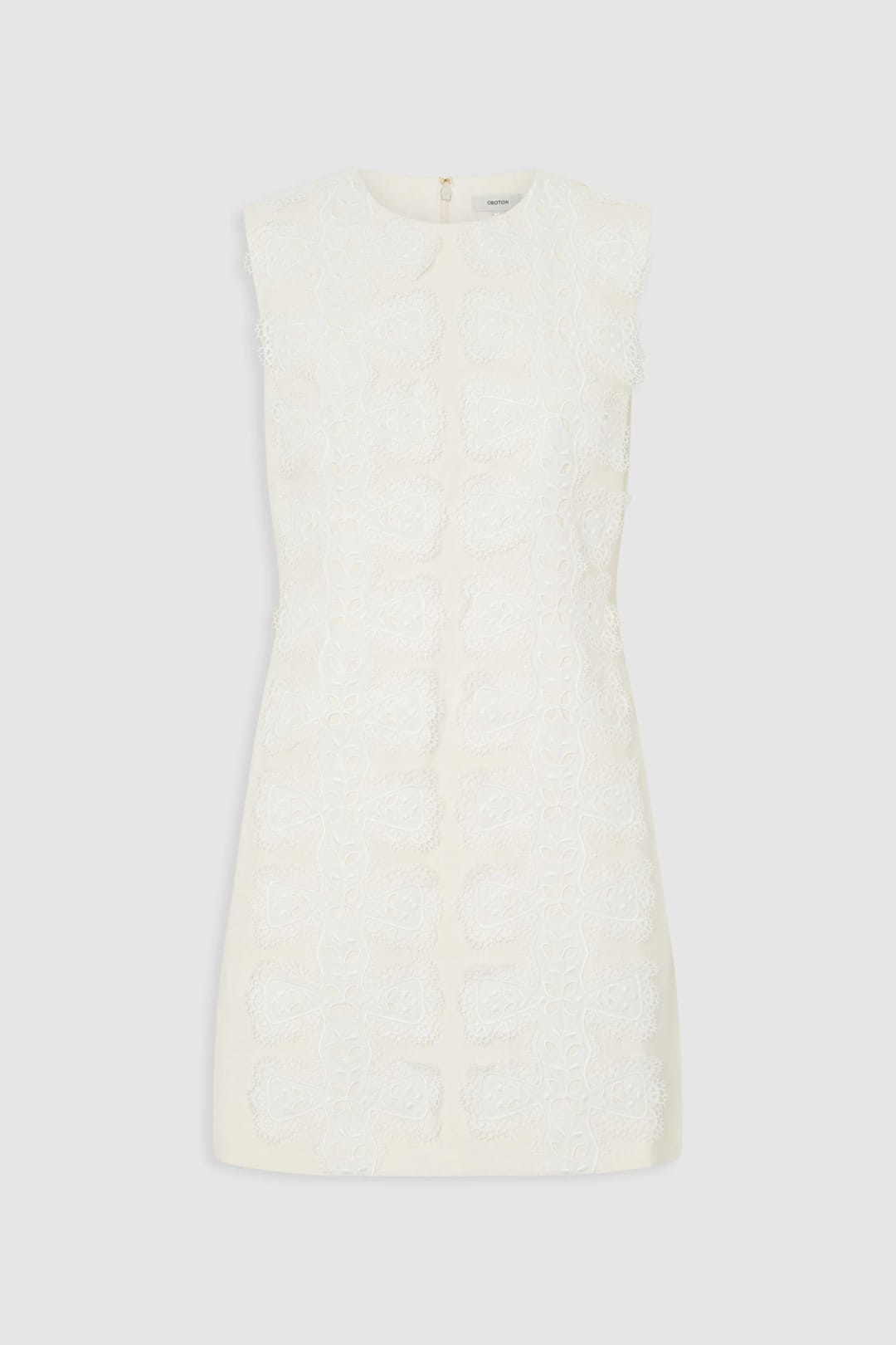 Broderie Trim Shift Dress