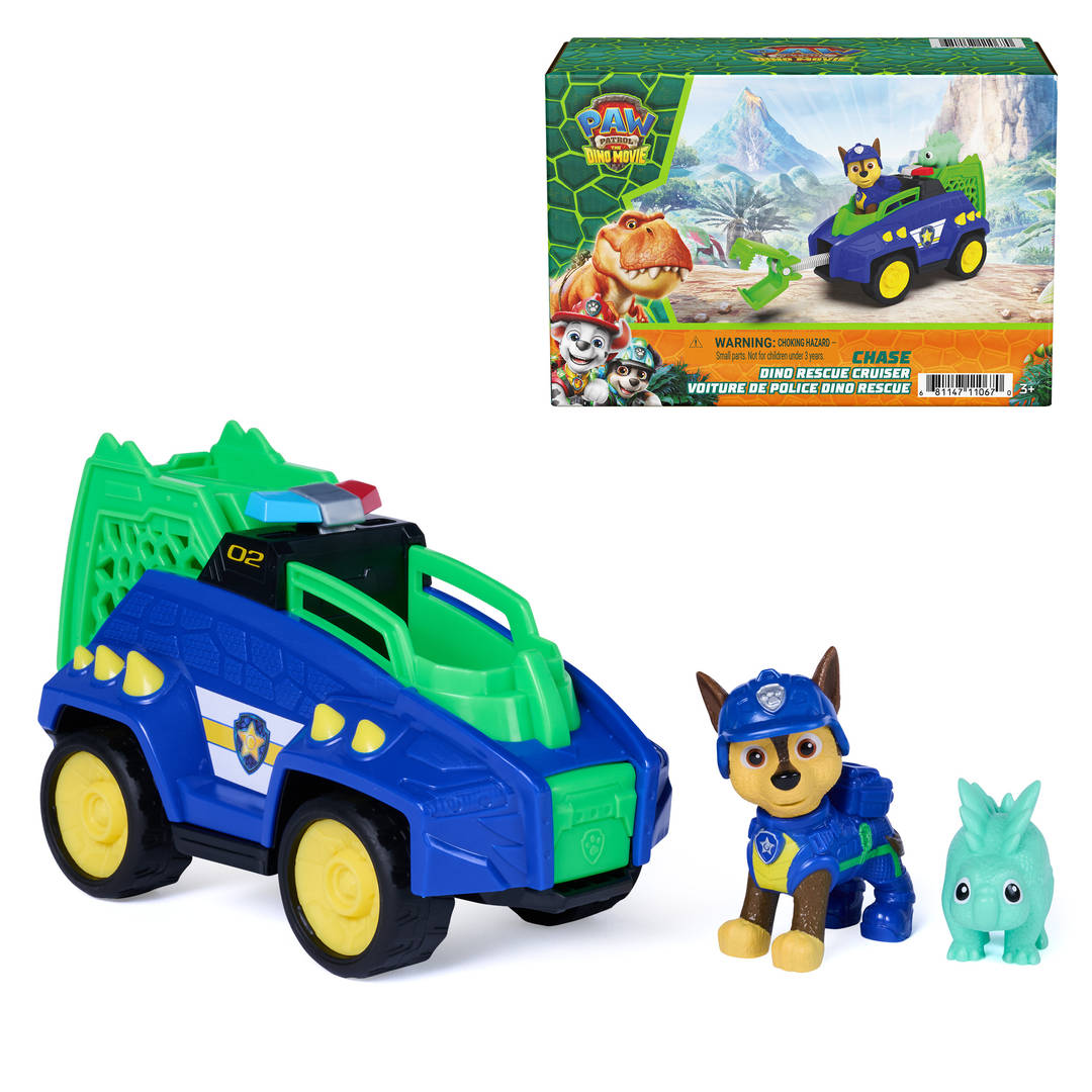 PAW Patrol The Dino Movie Chase Dino Rescue Cruiser Toy Car Vehicle
