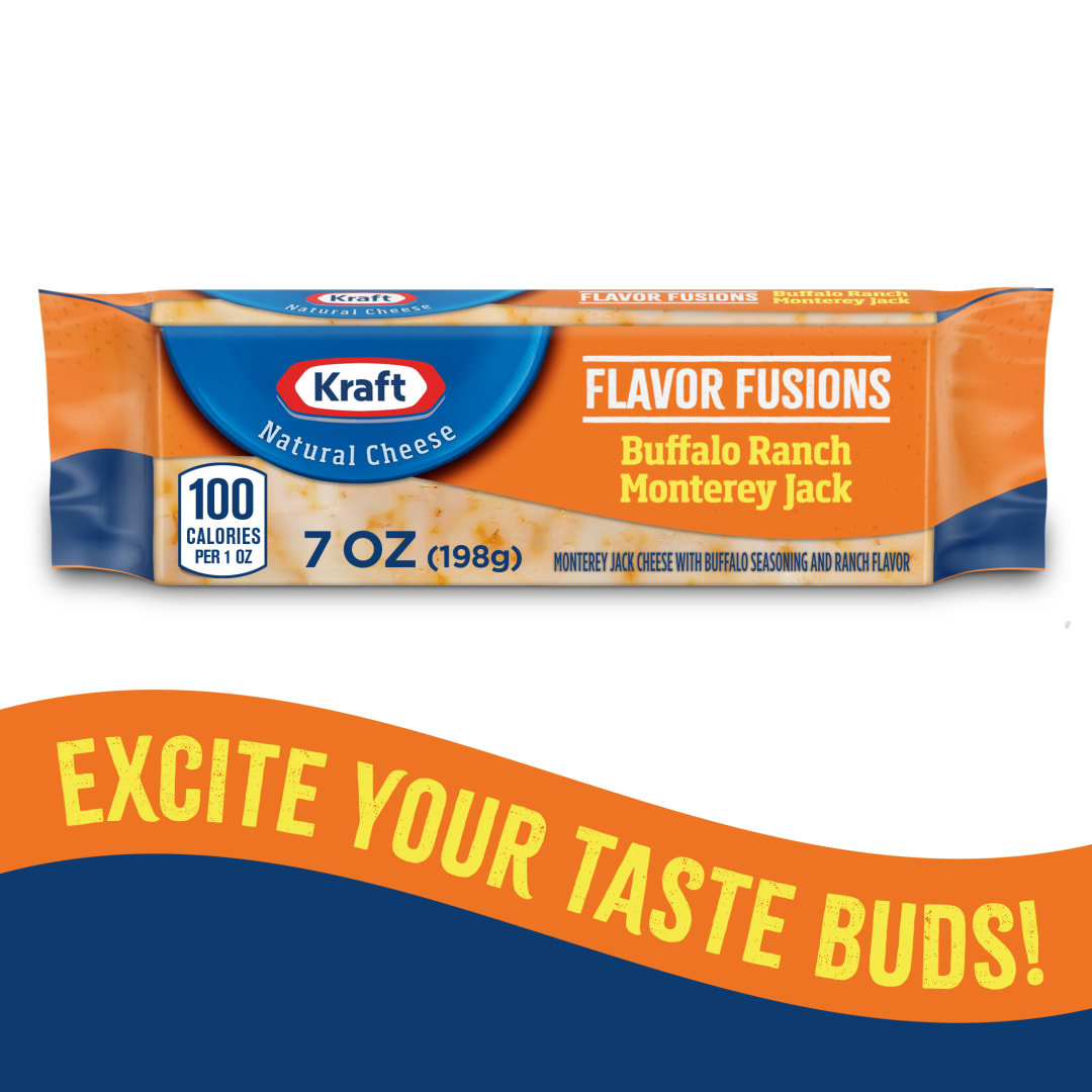 Kraft Flavor Fusions Buffalo Ranch Monterey Jack Cheese 7 oz Block
