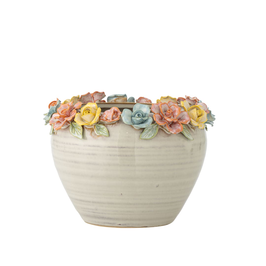 82063090 - Eanna Flowerpot, Multi, Stoneware STOCK: 300