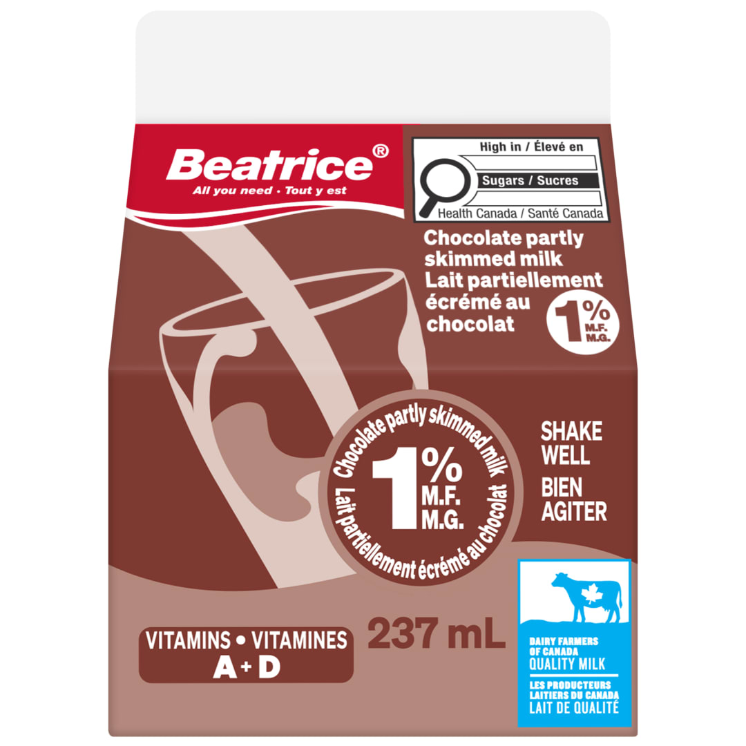 Beatrice Partly Skimmed Chocolate Milk 1%, 237mL