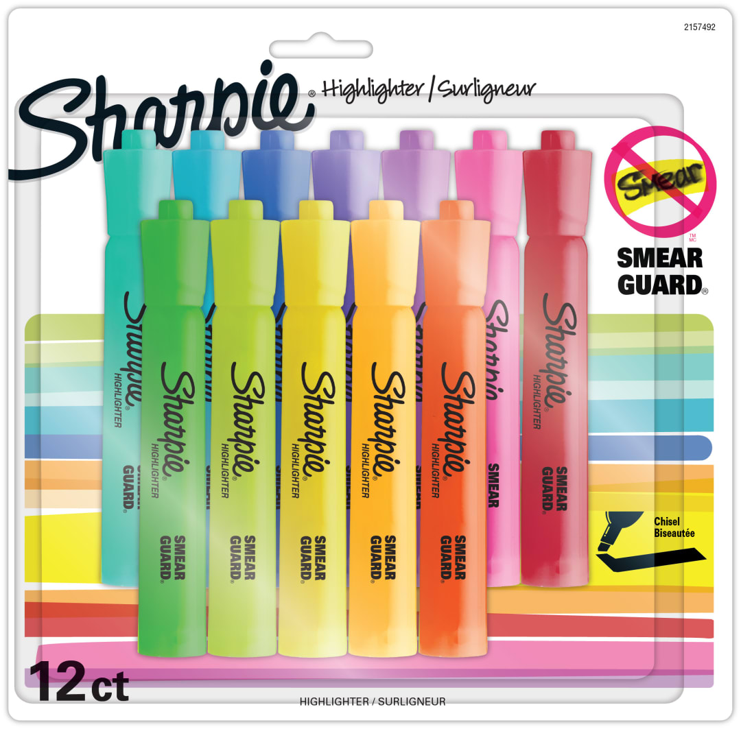SHARPIE TANK V2 CLR FL ASST 12CT REPACK