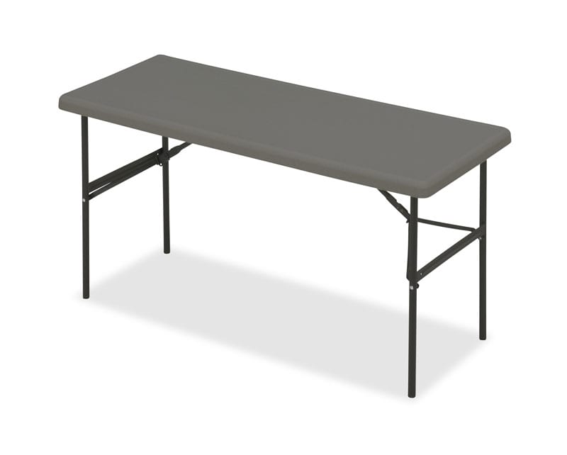 IndestrucTable® Classic Folding Table, Charcoal - 24" x 60"