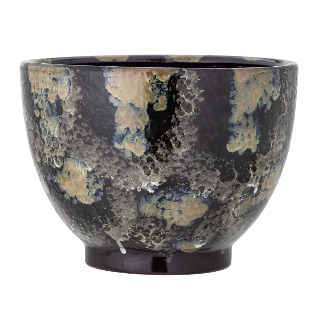 82060448 - Sayed Flowerpot, Blue, Stoneware STOCK: 41
