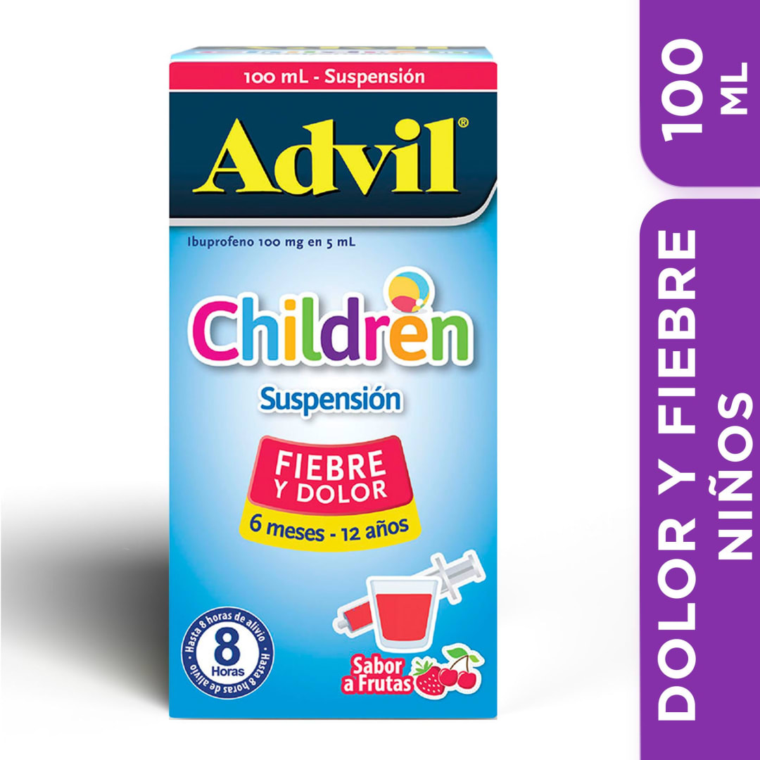 Advil Children Alivio De La Fiebre y El Dolor, IBUPROFENO, Suspension 100 ML*​