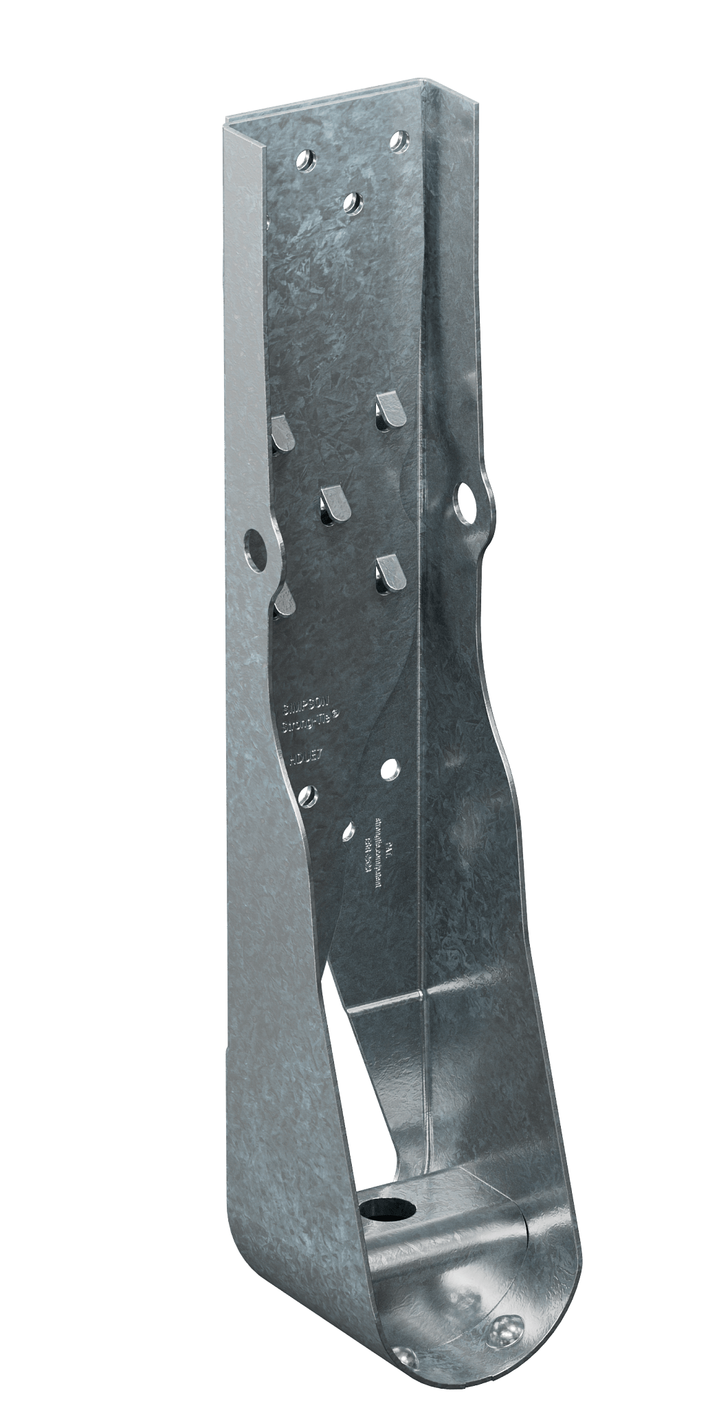 Simpson Strong-Tie HDUE7-SDS3HDG HDUE™ 14-11/16 in. Hot-Dip Galvanized Predeflected Holdown with Strong-Drive® SDS Screws (Pack of 12)