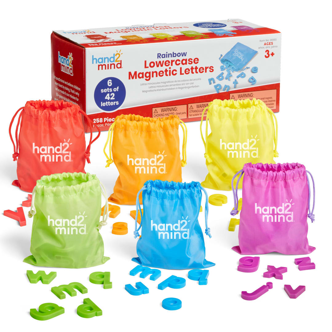 Rainbow Lowercase Magnetic Letters, Set of 6