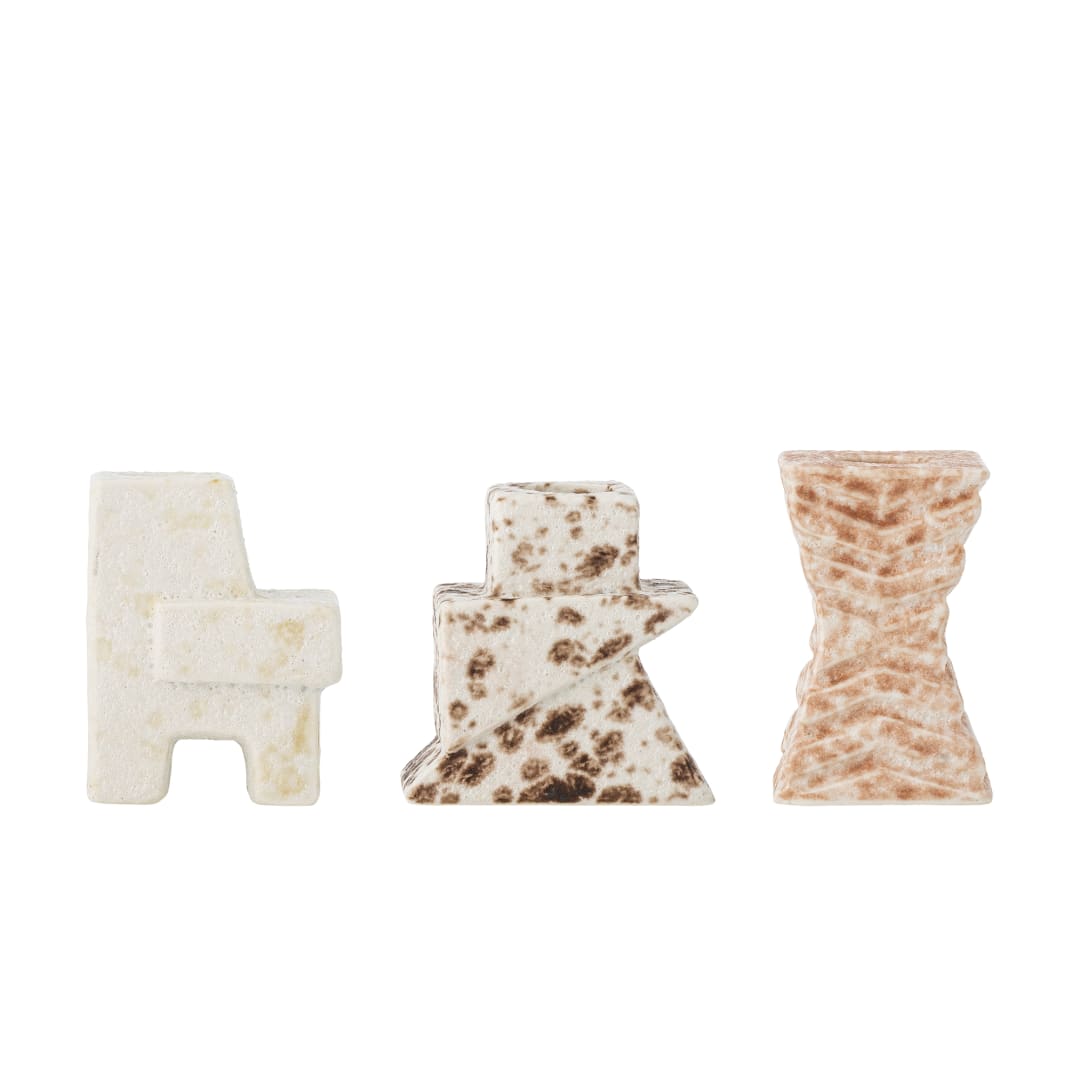 82072575 - Blanchard Candle Holder, Nature, Stoneware STOCK: 202
