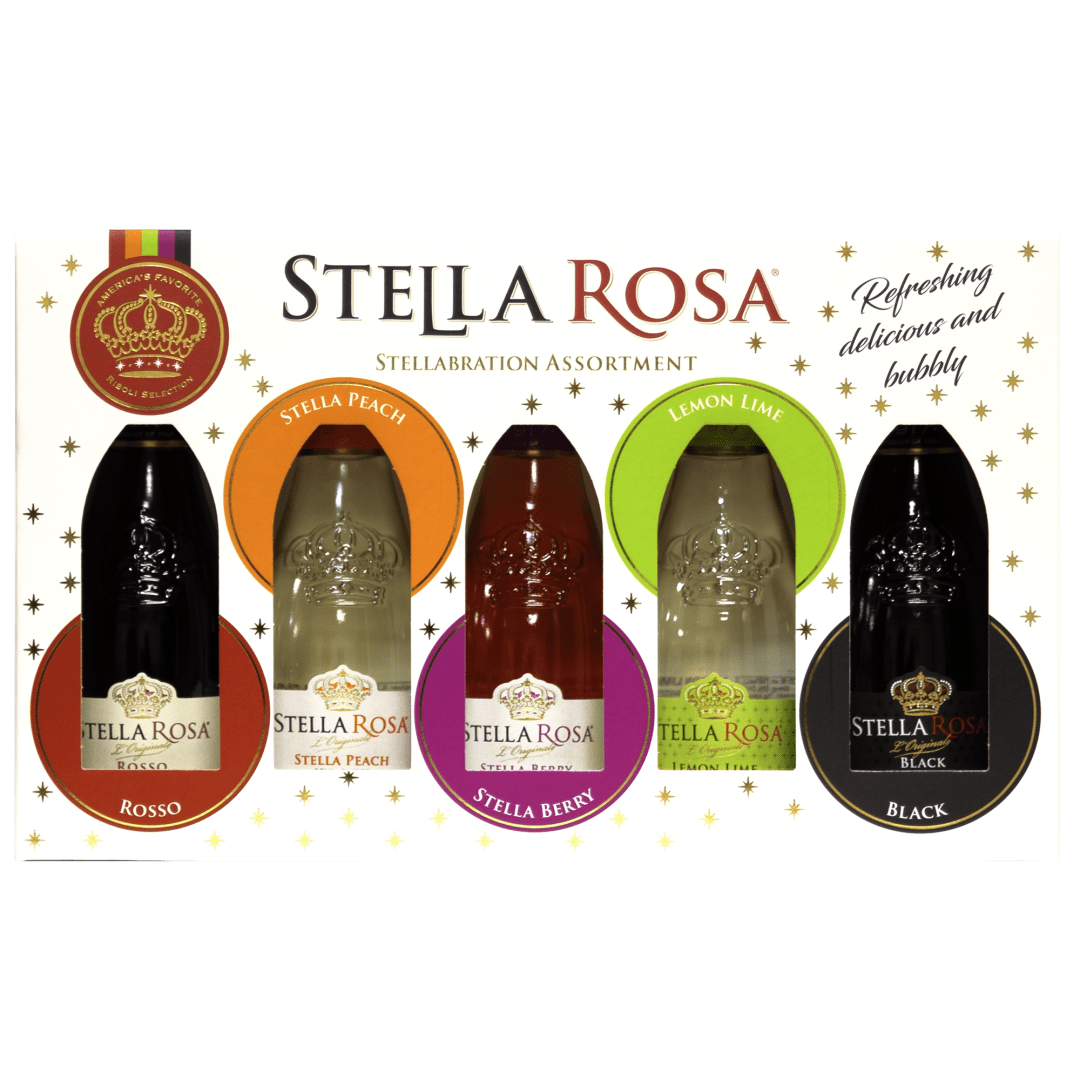 Stella Rosa Stellabration Semi-Sweet Wine Assortment Gift Pack VAP 2023, 5Pk 187 ml