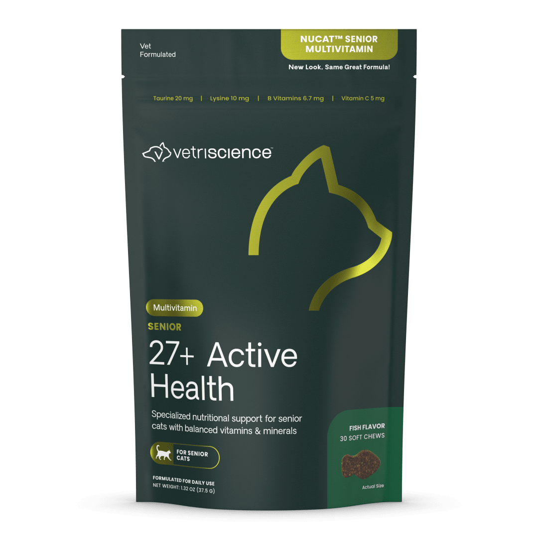 VS 27+ Active Health Chews, Senior Cats, Fish, 30ct