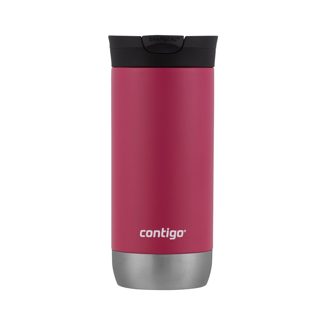 Contigo®Huron 2.0 Taza de Viaje de Acero Inoxidable con Tapa SNAPSEAL, 20 oz, Rosado Translucido