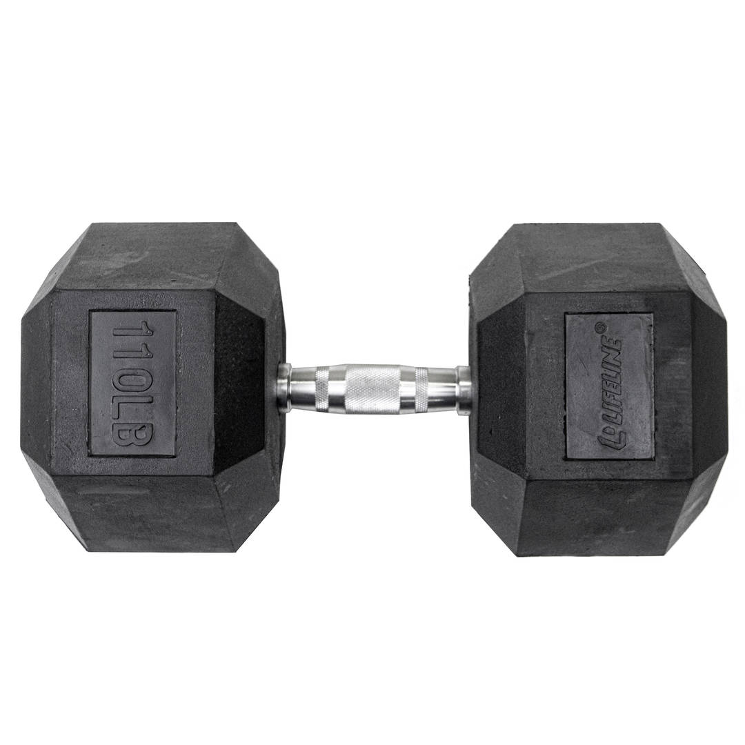 Lifeline Hex Rubber Dumbbell -