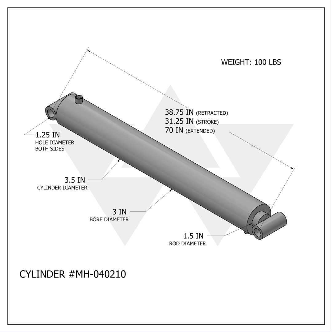 Wastebuilt® Replacement for Marathon Cylinder, Pressure Shift (4" X 2.5" X 31.25")