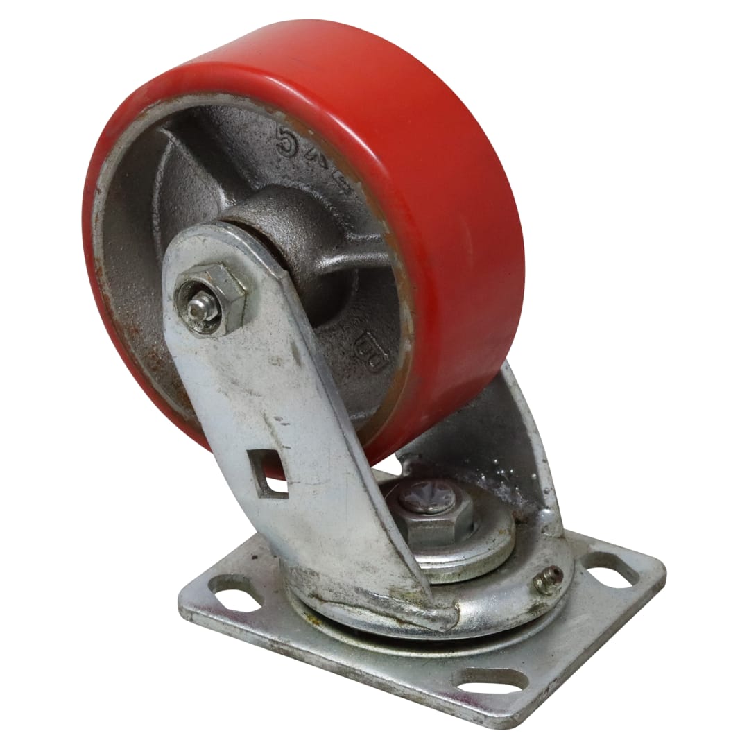 Wastebuilt® Replacement for Marathon 5" Polyurethane Caster, Swivel, Zinc Plate