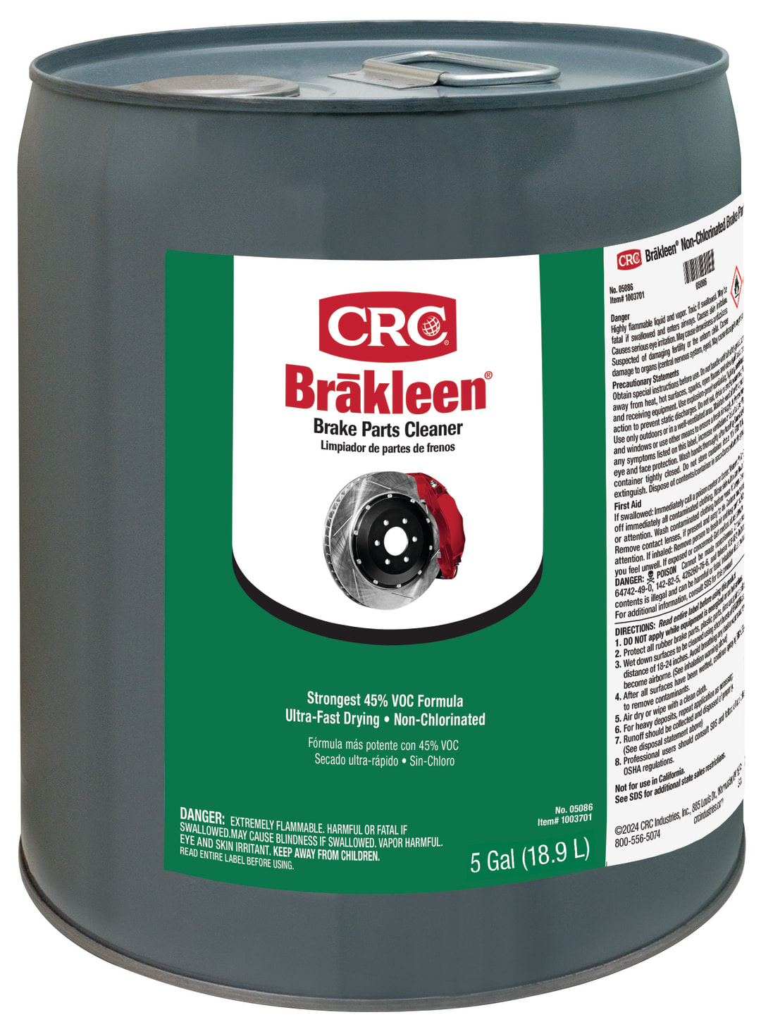CRC Brakleen Brake Parts Cleaner Non-Chlor 1X5GL