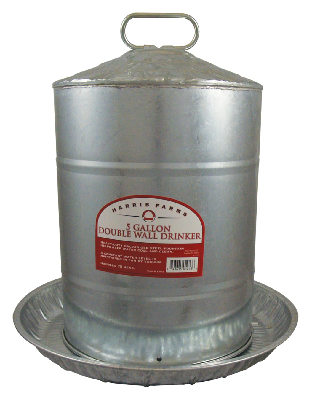 Manna Pro Harris Farms Double Wall Galv Drinker, 5 Gallon