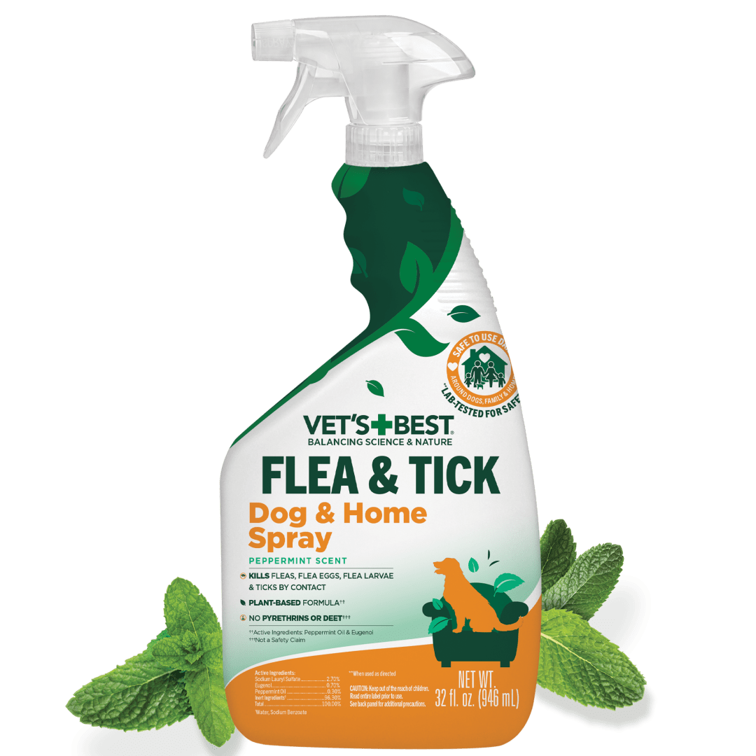 Vet's Best Flea and Tick Home Spray - Dog Flea and Tick Treatment for Home - Plant-Based Formula - Certified Natural Oils - 32 oz