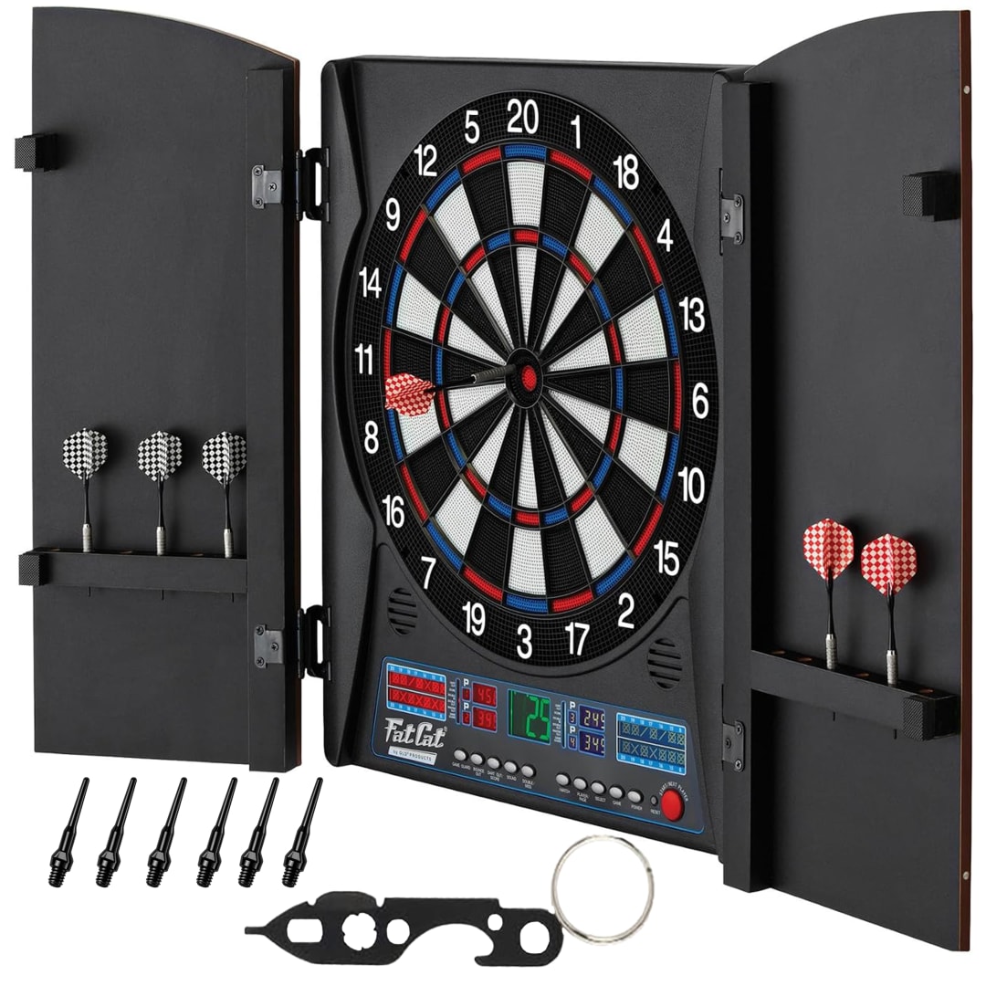 Fat Cat Electronx Electronic Dartboard, 13.5" Compact Target