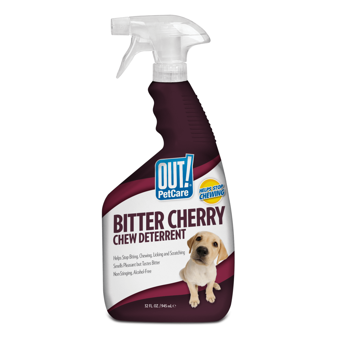 OUT! PetCare No Chew Bitter Cherry Flavor - Deterrent for Puppy Training to Discourage Licking and Chewing - 32 oz