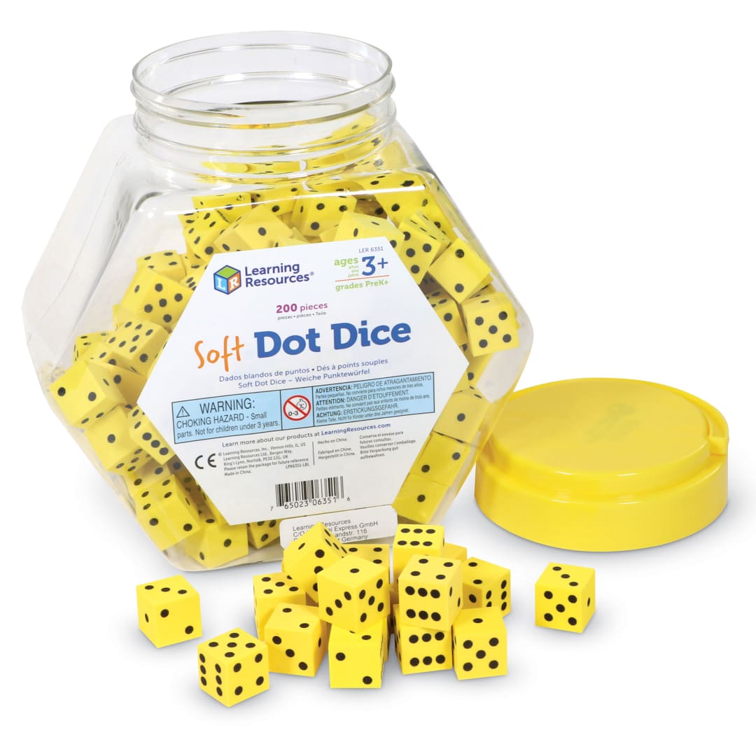 HANDS-ON-SOFT DOT DICE BUCKET