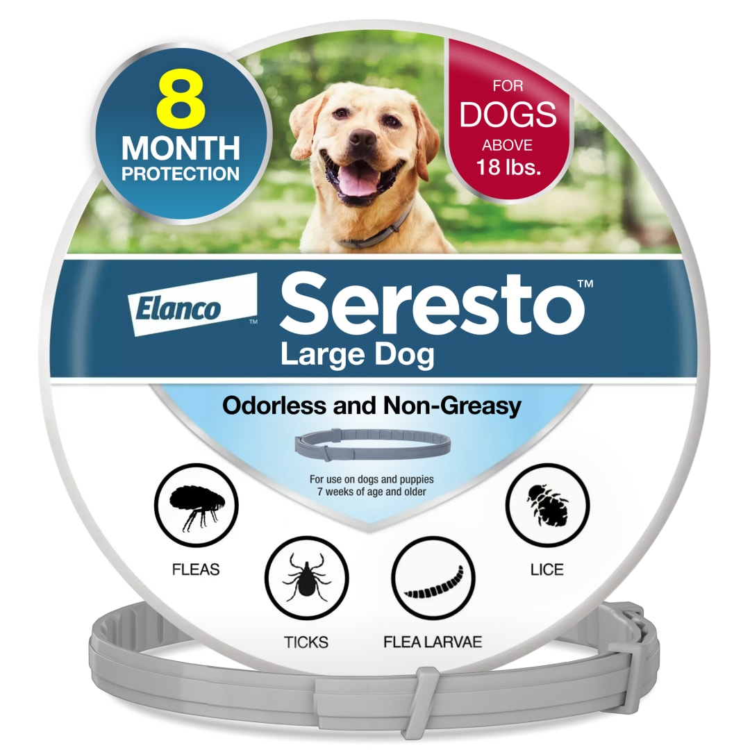 Seresto Flea & Tick Collar For Dogs & Puppies Over 18 lbs., 8-Month Protection (1 Count)