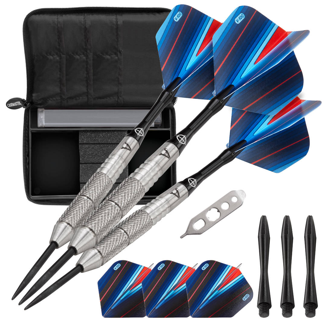 Viper Sidewinder Tungsten Steel Tip Darts 25 Grams and Casemaster Select Pink Nylon Dart Case