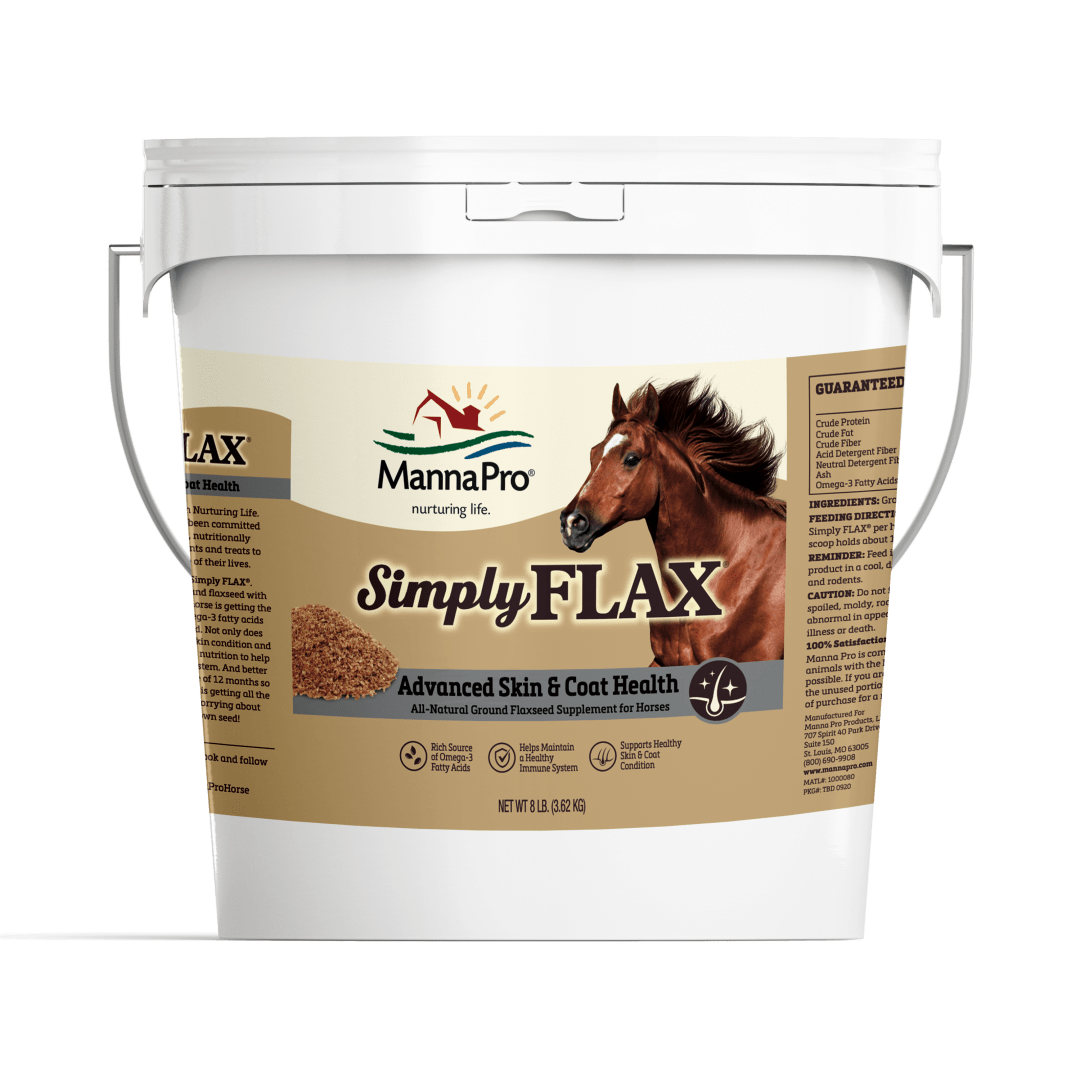 Manna Pro Simply Flax for Horses | Omega-3 Fatty Acids | 8 Pounds