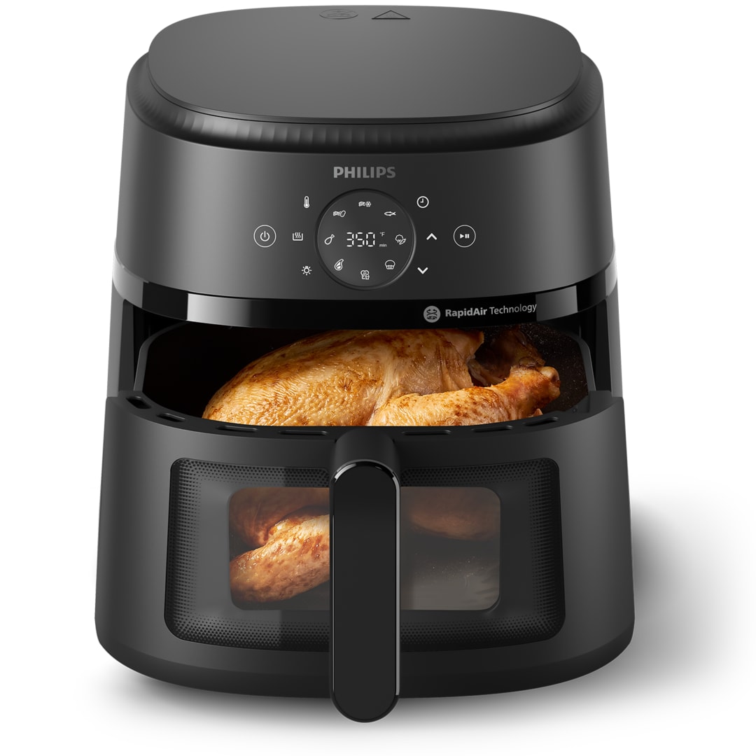 Philips 2000 Series Airfryer with Window, 6.5 Qt (6.2L) Capacity, Black