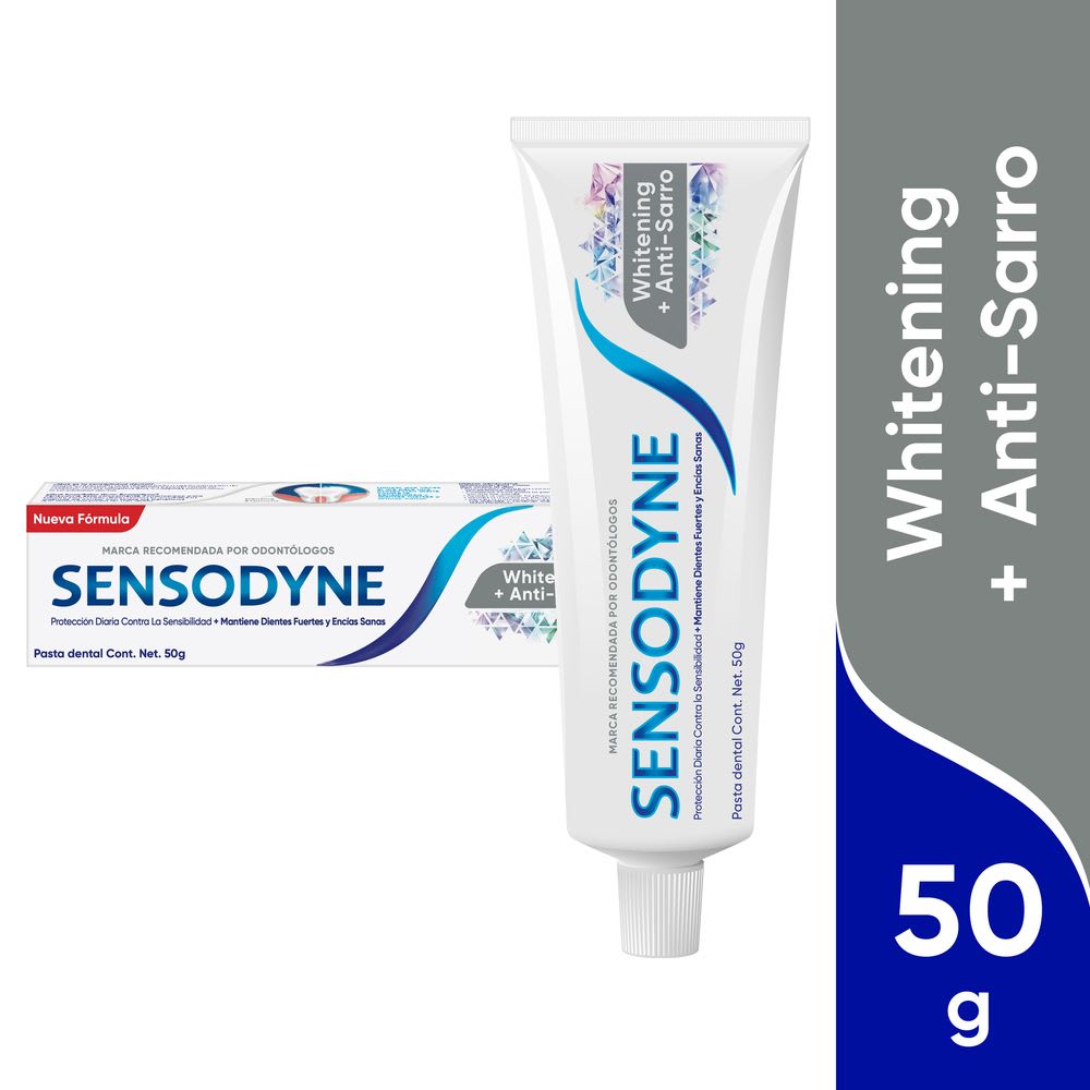 Pasta Dental Sensodyne Whitening + Antisarro 50g