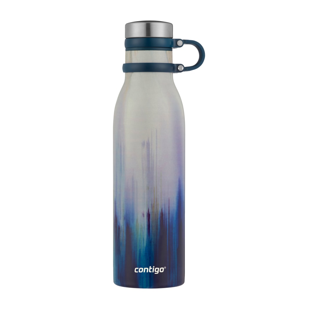 Contigo® Botella de Agua Matterhorn Couture, Botella Térmica de Acero Inoxidable, Libre de BPA, 100% a prueba de derrames, Termo con Tecnología Thermalock, 591 ml, Merlot